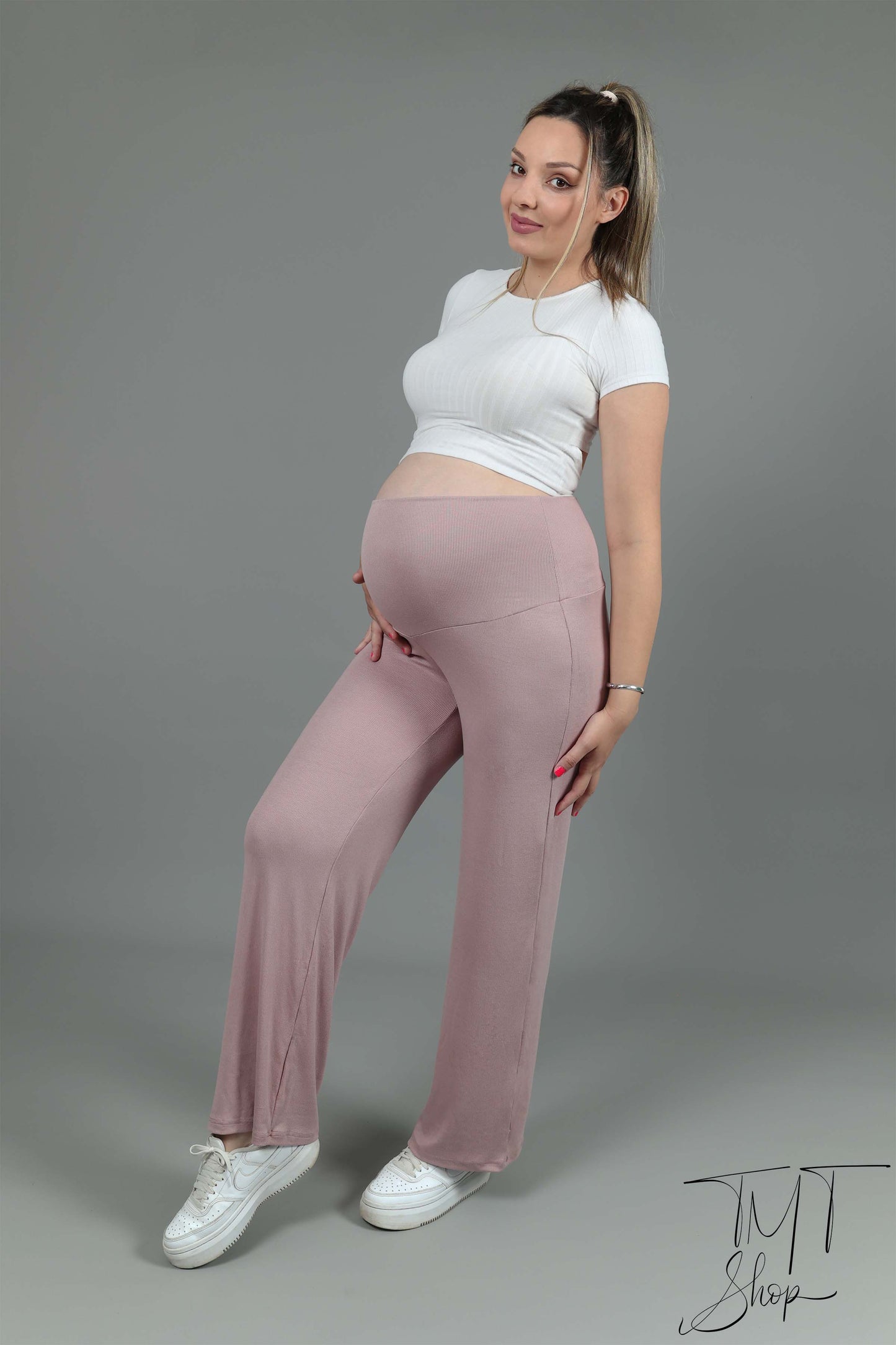 Rebraste pantalone od viskoze