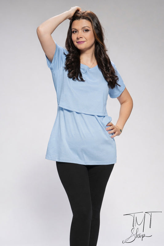 Majica za dojenje Nora (Cool Blue)