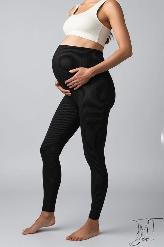 TMT Super Stretch - Rebraste helanke od viskoze (Crne)